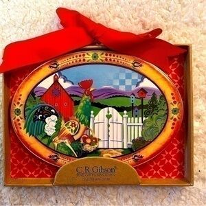 C.R. Gibson “Family Farm” Decorative Ceramic Trivet